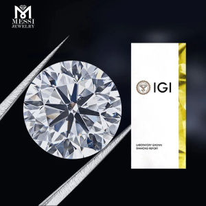 Messi Jewelry With IGI Certificate 0.3ct 0.5ct 1ct 1.5ct 2ct 3ct Lab Grown Diamond CVD HPHT Diamonds Stone Wholesale