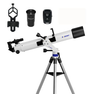 SVBONY SV520 ชุดกล้องโทรทรรศน์ดาราศาสตร์แบบหักเหแสง 90 มม. พร้อมขาตั้ง AZ Mount สำหรับผู้ใหญ่และผู้เริ่มต้น การสังเกตทางดาราศาสตร์