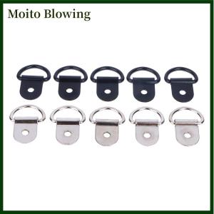 Moito 10pcs Stainless Steel D Shape Pull Hook Tie Down Anchors Ring Iron Cargo Tie Down Ring For Trailers RV Boats Accessories