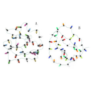 YAFEN 1m Dollhouse Miniature A String of multi-coloured plastic Christmas lights