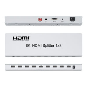 8K 60Hz HDMI Splitter 1 in 8 Out 1x8 HDMI Splitter 1x10 Video Distributor Converter EDID 3D Display