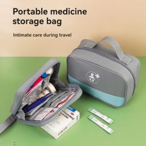 MMLUCK Multicompartment Family Pill Bag Empty Portable Emergency Aid Kit Pill Pouch Waterproof Medicine Organizer Box For Travel