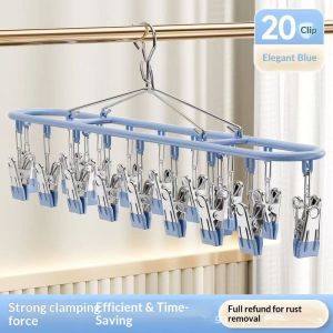 SEA JJT Multi-functional Clothes Drying Rack with Strong Clips for Socks and Underwear