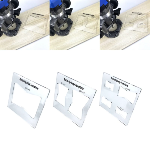 Butterfly Key Inlay Template Set Router Slotting Auxiliary Tool Slot Cutting Bow-Tie Perfect Bow-Tie Joint Woodwork