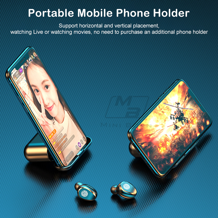 Mini born True Wireless Earbuds Mini Earphone Headphone TWS Wireless Bluetooth V5.0 Headset Sport Music Stereo Headphone LED Display Noise Canceling _voghion.com