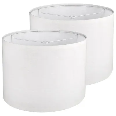 2Pcs White Lamp Shades for Table Lamp Floor Lamp Easy Assembly Replacement Lampshades