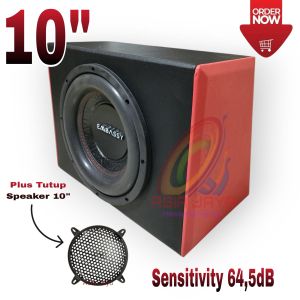 Paket Combo Speaker Subwoofer Embassy ES 1044 10 inch Double Coil Plus Box 10 Inch Dan Tutup 10 inch