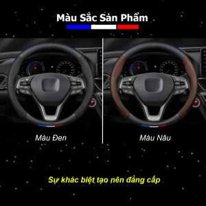 Bọc Vô Lăng Ô Tô Cao Cấp Có Logo Theo Hãng Xe - Bọc Vô Lăng Carbon Chống Trơn Chống Trượt Bền Bỉ Và Bám Chắc Tay Lái