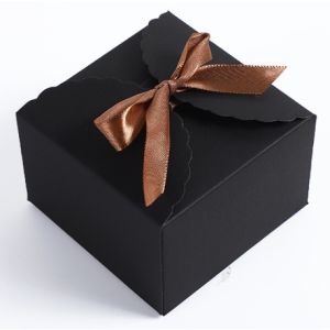 5pcs | Kraft Paper Box Gift  with ribbon for giveaways party and gifts