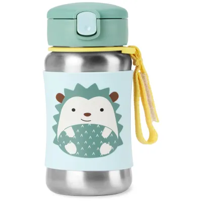 Skip Hop Zoo Stainless Steel Straw Bottle - 350ml