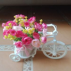 artificial bunga sepeda besar &bunga sangat lebat