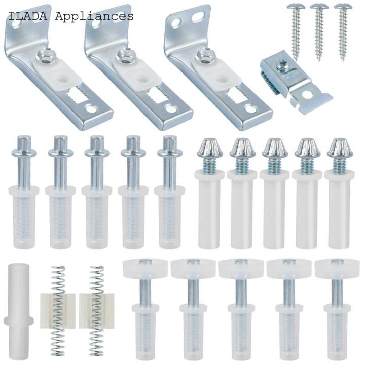 CRANACH Bifold Door Hardware Repair Kit – 2 Pack, Includes Top/Bottom Brackets, Pivots, Guide Wheels For Sliding Closet Doors