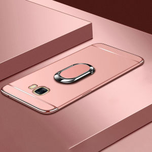 LANLIN เคสโทรศัพท์บางพิเศษสีด้านเคสมือถือสำหรับ Samsung Galaxy J7 2016 / Samsung Galaxy J7 2015เคส PC แบบแข็งสำหรับ Samsung J7 2016/J7 2015พร้อมห่วงตั้งฟรี