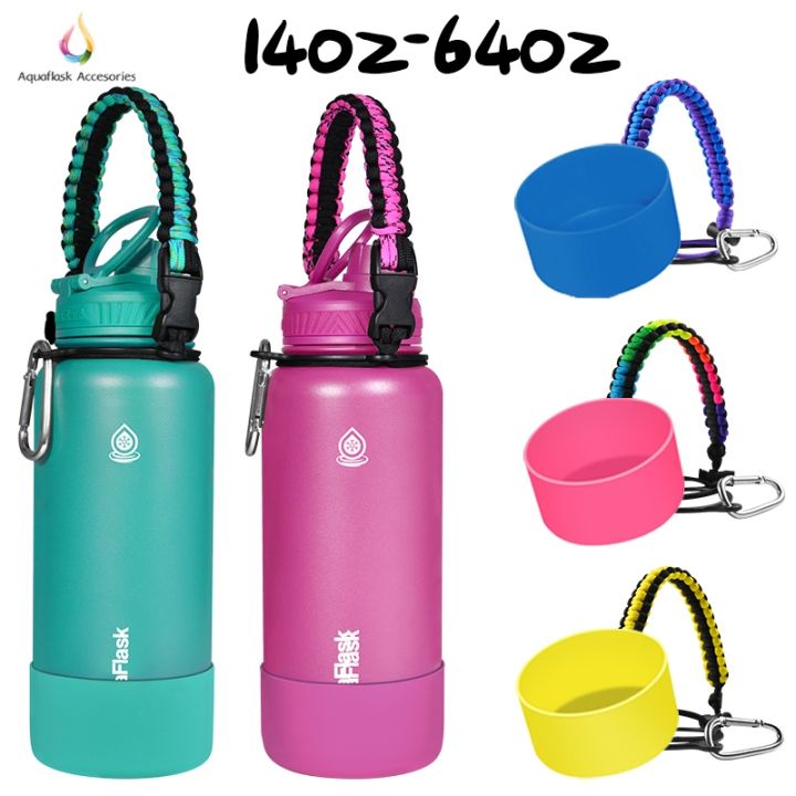 Paracord Handle + Silicone Sleeve Boot for Aquaflask Hydro Flask