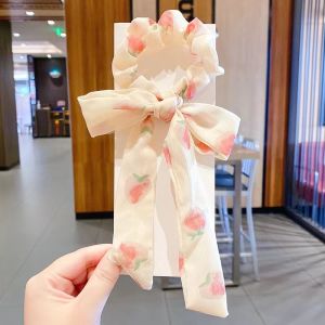 Caribbean sunshine ยางมัดผม แบบผูกโบว์ ขนาดเล็ก ลายน่ารักๆ Women hair tie Korean hair band cute floral hair ring super sweet headband hair rope