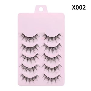 5 Pairs Natural False Eyelashes Little Devil 3D Lashes Daily Eye Extension Lashes Soft Curling Comics Eyelash Eye Makeup Tools