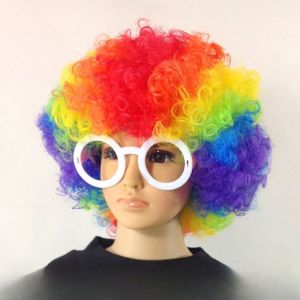 【ForeverBest】วิกผมแฟนซี วิกตัวตลก ทรงผมหยิกสั้น เลือกสีได้ สามารถสวมใส่ได้ทั้งเด็กและผู้ใหญ่ ระบาย อากาศ