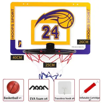 Hanging Door Iron Basketball hoop Ring Mini Indoor Basketball Folding Dunk Rebound For Adult and Kid