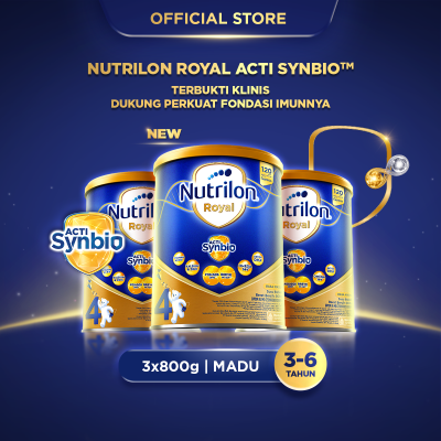 Nutrilon Royal 4 Honey 800g x3, usia 3-6 tahun