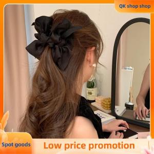 ✨QK shop✨ New French Black Bowknot Hair Claws Large Shark Clips Girl Bow Grab Clips For Women Sweet Headwear Hair Accessories
