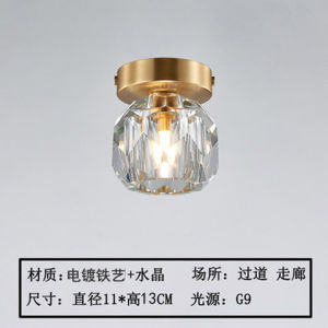 SXH  Nordic Light Luxury Crystal Hallway Home Entrance Simple led Ceiling lamp for balcony closet corridor indoor use