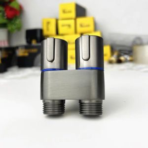 Bộ Xịt Vệ Sinh Vòi Xịt Toilet 2 Đầu Độc Lập Chia 2 Nguồn Nước Đa Năng Có Khóa Chất Liệu Đồng Thau