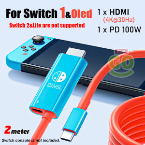 🇸🇬[Ready Stock] Portable Switch 2 & 1 Dock Switch HDMI Cable Docking Adapter For Nintendo Switch 1/2/Oled 4K/60Hz HD Switch TV Dock Nintendo Switch 2 Accessories