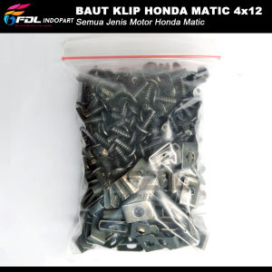 1 Pak Baut Klip vario Beat Scoopy Spacy Genio PCX / Baut Body Honda Matic 4x12 / Baut Klip Vario 4x12