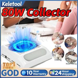 180W Nail Dust Collector Nails Cleaner Vacuum Dust Extractor Suction Fan Electric Strainer Mesh Portable