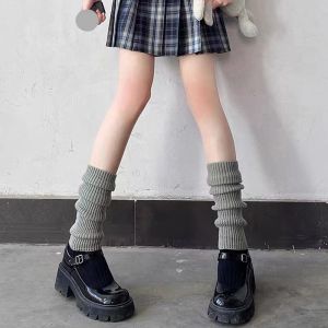JK Knitted Socks Japanese leg warmers slim legs versatile and minimalist socks for autumn and winter wear Lolita Academy style