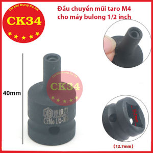 Bán lẻ - Đầu chuyển mũi taro M4-M30 cho máy bulong 1/2 inch hoặc có thể dùng cần lắc tự động cần L để sử dụng
