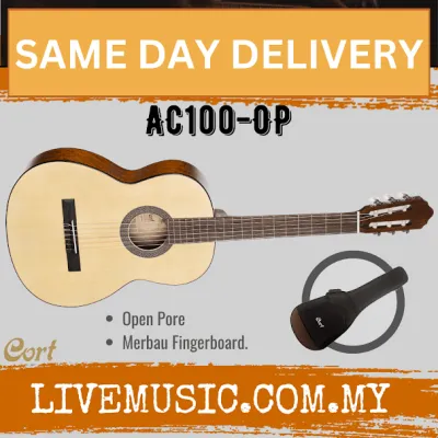 Cort AC100 Classical Guitar with Gig Bag - Open Pore (AC 100/AC-100)