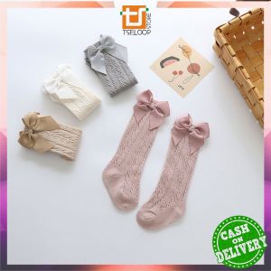 OFM-P381 Kaos Kaki Panjang Bayi Anak Breathable Pita / Kaus Kaki Pendek Renda Pita Bayi Balita Perempuan Ala Korea Fashion Anak