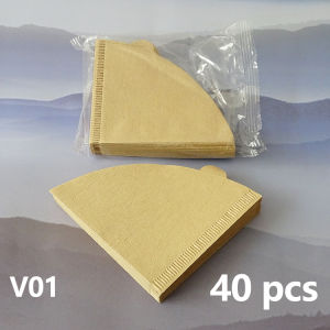 40pcs/100pcs V60 coffee filter paper hand punch Cone Shape American coffee machine filter paper Size V01 V02 Wood Pulp