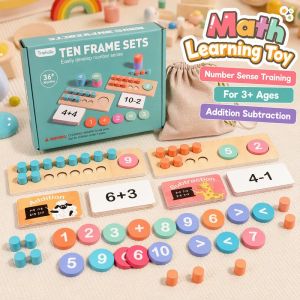 Sweet Home.my Wooden Montessori Math Toy Kids 1-20 Numbers Counting Addition Subtraction Learning Toy For Toddlers Over 3 Years Old Preschool Aid