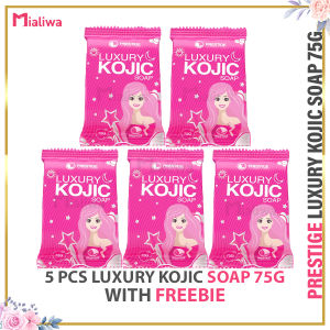 10 Pcs Prestige Luxury Kojic Soap 75g Sabon Pampaputi Exfoliating Moisturizing Facial Body Wash Moisturizer Glycerin Acne Pimples Pores Minimizer Pekas Melasma Scar Blemishes Blackheads Wrinkles Dark Spots Hydrating Beauty Glass Skin Care For Men & Women