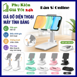 Kệ Để Điện Thoại Máy Tính Bảng Để Bàn - Giá Đỡ Điện Thoại Xoay 360 Độ Đế Kim Loại Chắc Chắn - Kệ Đỡ Máy Tính Bảng Gập Gọn Điều Chỉnh Độ Cao Chống Trượt Tiện Lợi