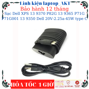 Sạc laptop Dell XPS 13 9370 P82G 13 9365 P71G P71G001 13 9350 Sạc Dell 20V-2.25a-45W type C