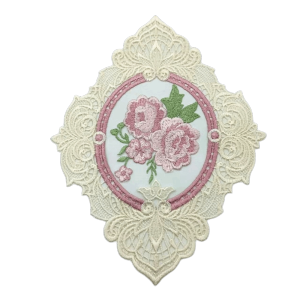 DOOUR Oval Lace Embroidered Coaster European Style Photo Props Dining Table Cover Vintage Anti-scald Insulation Dining Mat for Home Decor