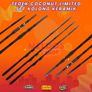 Joran Tegek Carbon Coconut SET KOLONG KERAMIK 360-450 Lentur Ringan Limited Edition sudah kolong - MELDOS SHOP