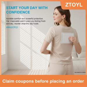 【ZTOYL】 10 miếng lót mồ hôi dùng một lần cho cả nam và nữ Miếng Lót Chống Mồ Hôi Khử mùi chống rò rỉ cho mùa hè tập luyện bảo vệ nách lưng