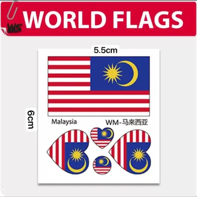 ✨Ready Stock✨Temporary Sticker Tattoo Flag Malaysia Sticker Pipi Sticker Tatu Bendera Malaysia Hari Merdeka