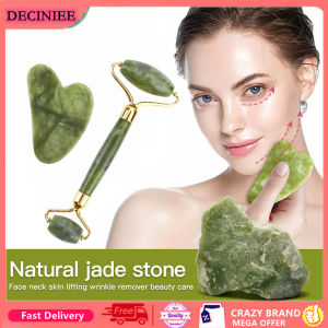 Xiuyu Jade Roller Face-lift Set Natural Double Heads Facial Massage Roller Guasha Board Set Body Slim Neck Thin Skin Care Tools