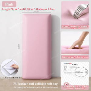 (3.5cm thick-20*50cm)3D Headboard Wallpaper Foam Adhesive Wallpaper Design Wall Decor Waterproof For Home Decor