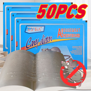 【Big Sale】50PCS Large Mouse Rat Sticky Mouse Board Small Sticky Mice Glue Trap High Effective Rodent Rat Snake Bugs Catcher Pest Mouse Glue Super Strong Adhesion COD