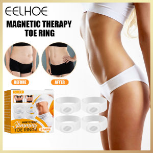 Eelhoe Magnetic Therapy Slimming Toe Rings Fast Lose Weight Burn Fat Reduce Fats Body Silicone Foot Massage Toe Rings Slimming Products Loss Weight Products Foot Massager Magnetic Toe Ring Fitness Orthotics Health Care Product 2pairs
