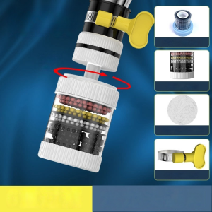 Household kitchen sixlayer faucet watersaving Household six layer antisplash shower filter nozzle