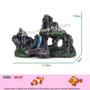🐠🦐【READY-STOCK】Aquarium Decor Resin Mountain Rock View Cave Tree Bridge Fish Tank Ornament Rockery Decor 鱼缸造景装饰树脂假山 Display Kolam Ikan Barang Barang Ikan Fish Tank