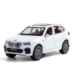 1/32 Alloy Die Cast X5 SUV Model Toy Car Simulation Sound Light Pull Back Door Open Toys Vehicle For Children