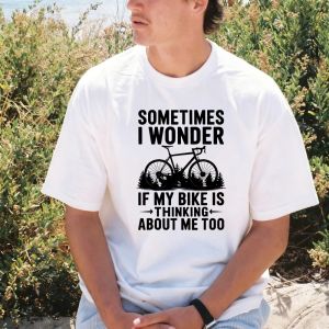 [Local Stock] VCC Funny Slogan Forest Bicycle Silhouette Print Summer Pure Cotton Male Tee Casual Fashion Crew Neck Short Sleeve Leisure Bike Top
